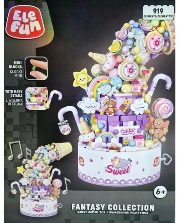 ELEFUN FANTASY COLLECTION CUKIERKOWA POZYTYWKA KLOCKI 919 ELEMENTÓW