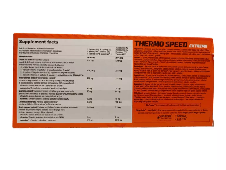 OLIMP SPALACZ THERMO SPEED EXTREME 120 REDUKCJA TERMOGENIK WITAMINY DIETA