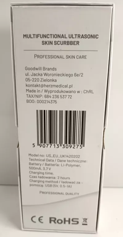 PEELING KAWITACYJNY 5W1 HERZ MEDICAL BEZPRZEWODOWY
