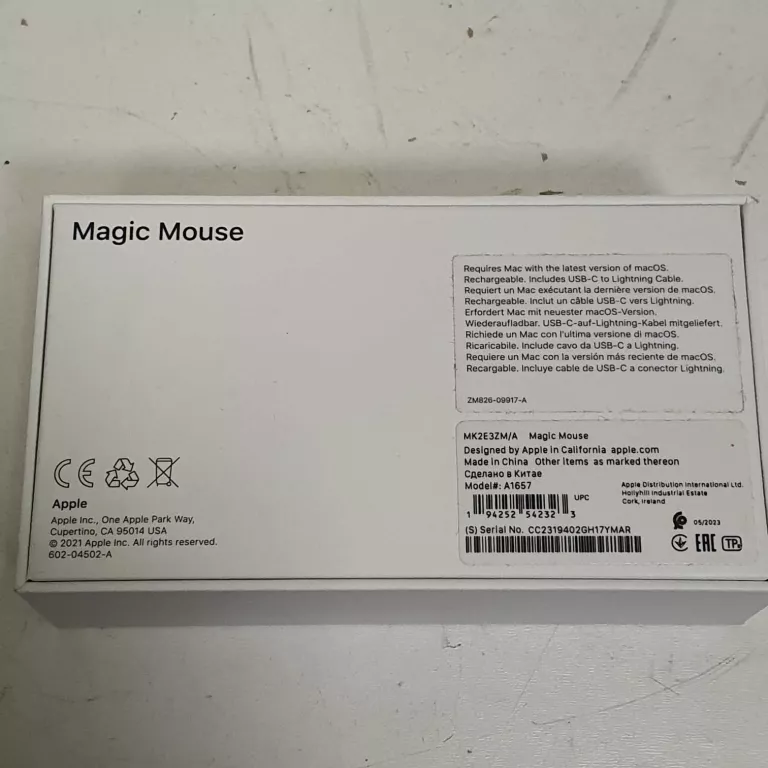 MYSZ APPLE MAGIC MOUSE 2 A1657 BEZPRZEWODOWA