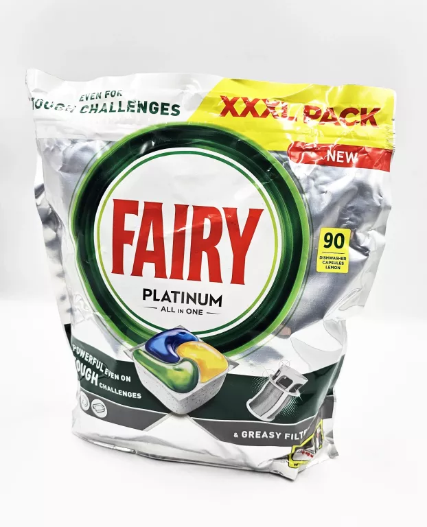 KAPSUŁKI DO ZMYWARKI FAIRY PLATINUM ALL IN ONE / CYTRYNA / 90 SZTUK