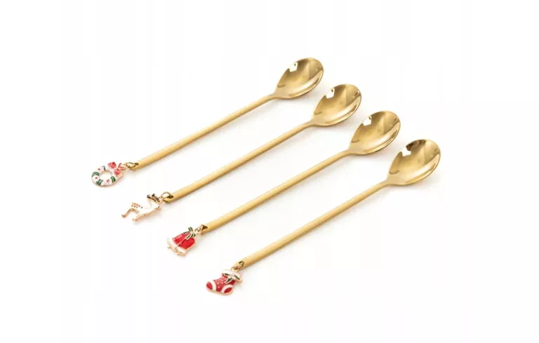 ZESTAW BLANE ŁYŻECZEK ZŁOTYCH DESEROWYCH 4 SZT HOMLA