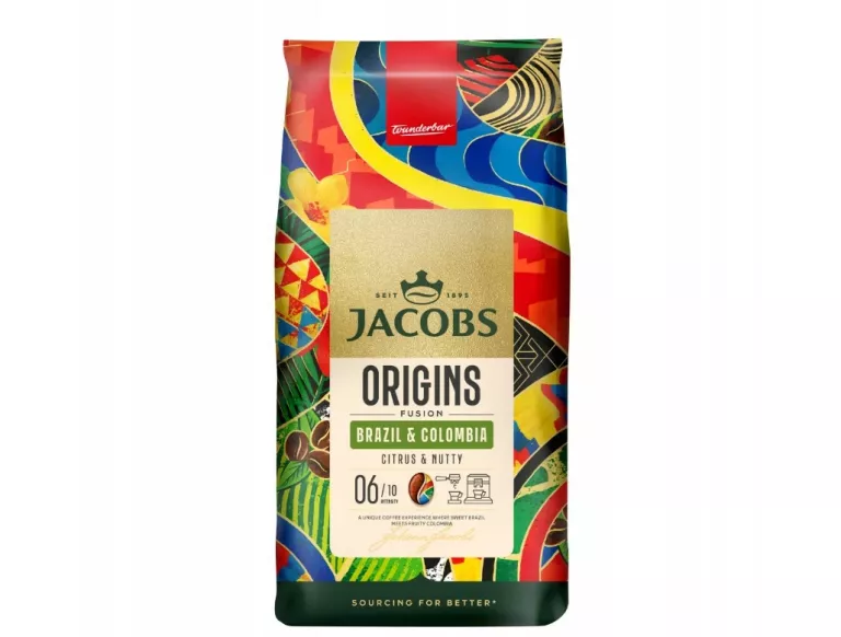 KAWA ZIARNISTA JACOBS ORIGINS FUSION BRAZIL & COLOMBIA CITRUS & NUTTY 1KG