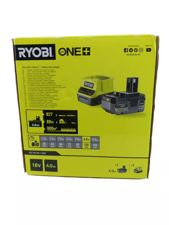 RYOBI ZESTAW AKUMULATOR ŁADOWARKA RC18120-125