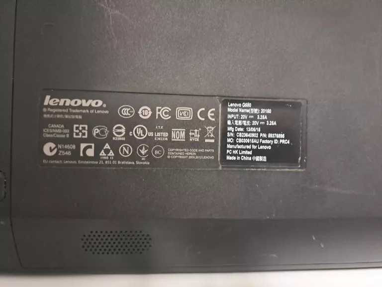 LAPTOP LENOVO G580  500GB 3GB + ZASILACZ