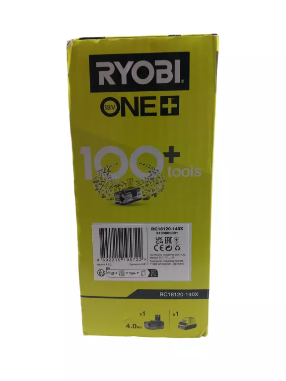 RYOBI ZESTAW AKUMULATOR ŁADOWARKA RC18120-125