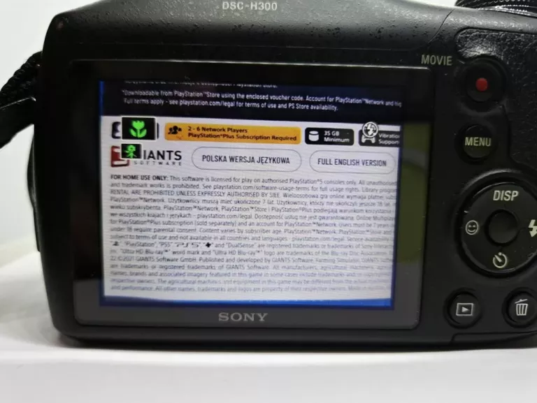 APARAT CYFROWY SONY CYBER-SHOT DSC-H300 3,0-5,9/4,5-157,5/X35
