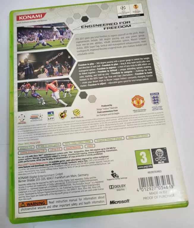 GRA 3 PES 2011 XBOX 360