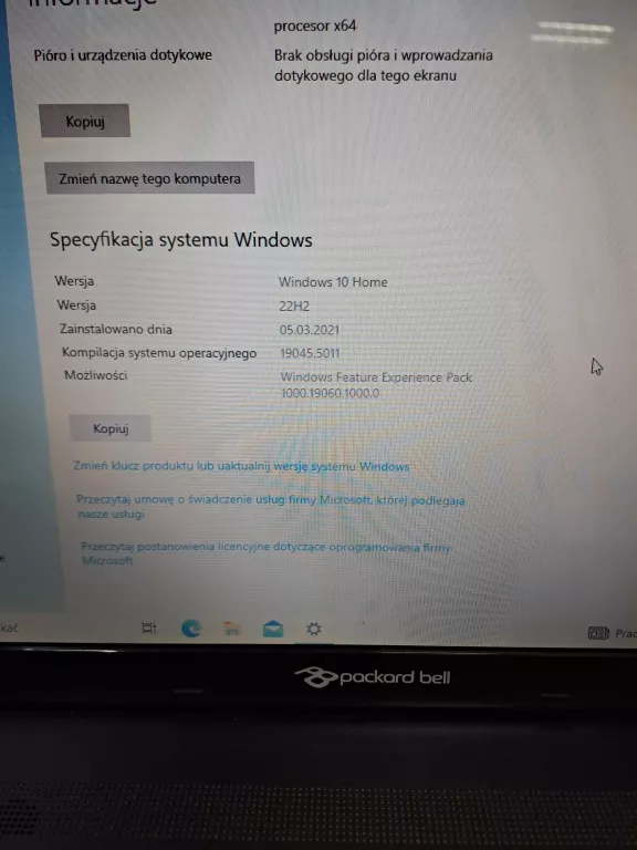 LAPTOP PACKARD BELL P5WS6 + ZASILACZ