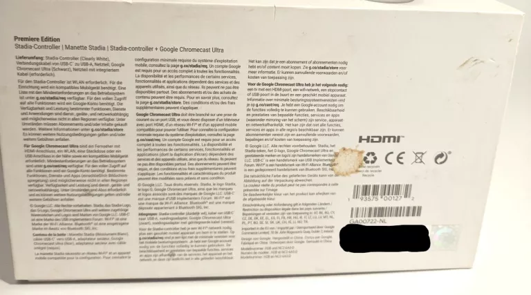 PAD GOOGLE STADIA PREMIERE EDITION