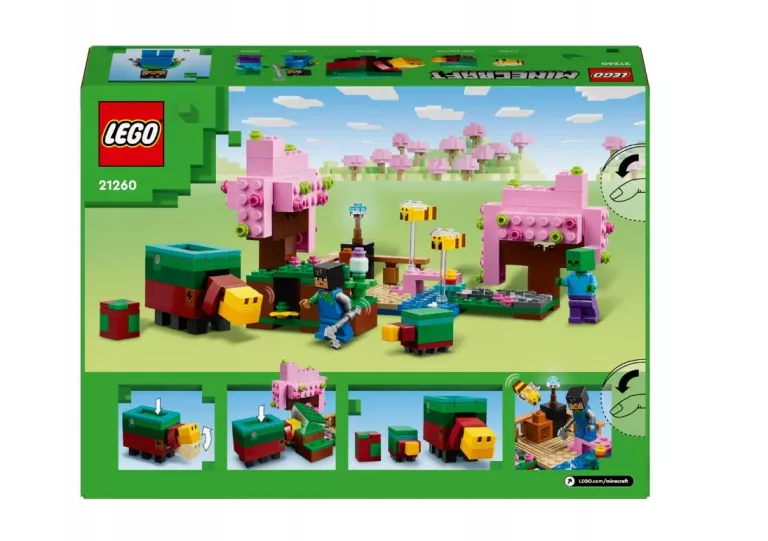 LEGO MINECRAFT 21260 WIŚNIOWY OGRÓD SUNNY ZOMBIE 2X PSZCZOŁA 2X NIUCHACZ