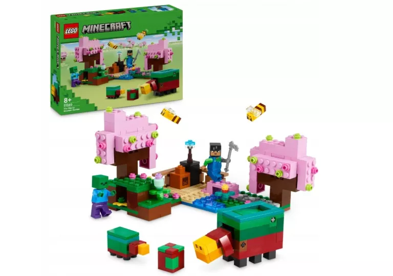 LEGO MINECRAFT 21260 WIŚNIOWY OGRÓD SUNNY ZOMBIE 2X PSZCZOŁA 2X NIUCHACZ