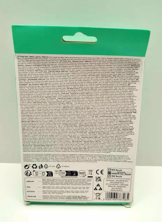 POWERBANK PEPCO 10000MAH BIAŁY