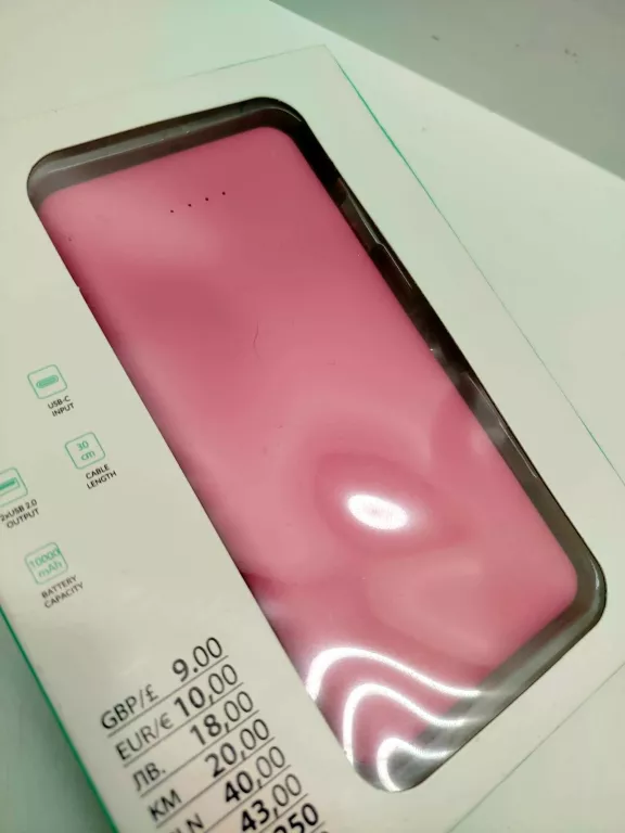 POWERBANK PEPCO 10000MAH RÓŻOWY