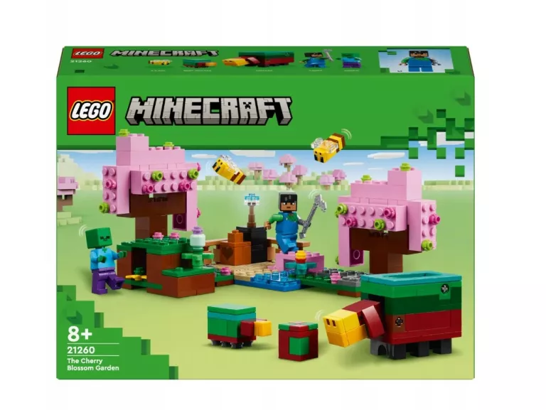 LEGO MINECRAFT 21260 WIŚNIOWY OGRÓD SUNNY ZOMBIE 2X PSZCZOŁA 2X NIUCHACZ