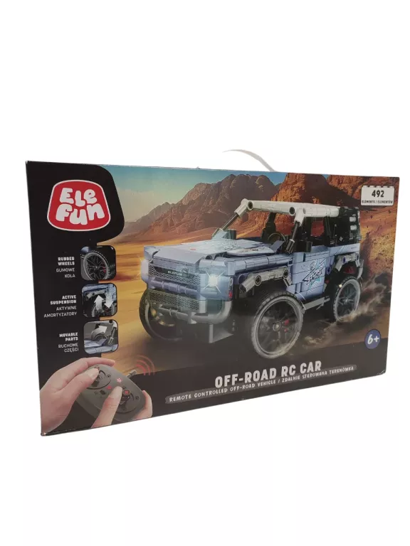ELEFUN RC CAR OFF-ROAD JEEP 492 ELEMENTY ZDALNIE STEROWANY 2,4 GHZ