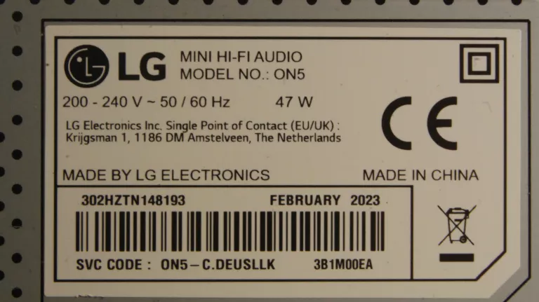 GŁOŚNIK LG XBOOM ON5 MINI HI-FI