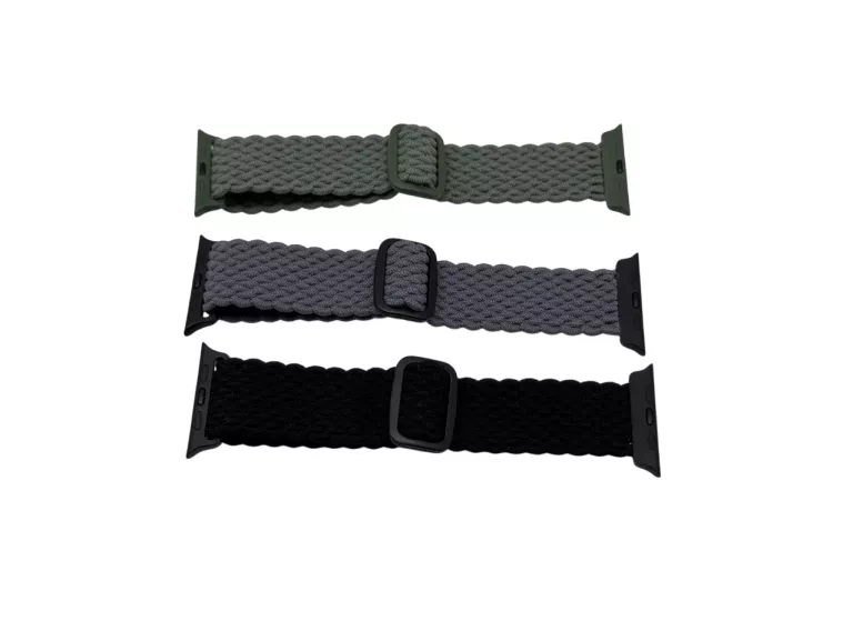 PASEK PLECIONY OPASKA DO APPLE WATCH ZEGARKA 49MM CZARNY SZARY ZIELONY