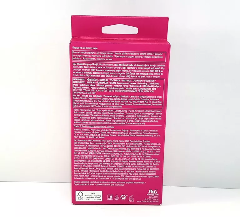 GILLETTE VENUS COMFORTGLIDE SUGARBERRY SCENT MASZYNKA Z 1 WKŁADEM