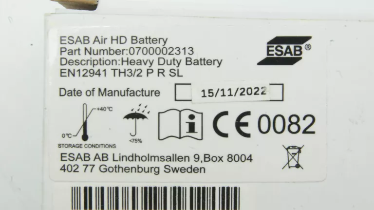 BATERIA ESAB PAPR AIR DO NAWIEWU ESAB PAPR AIR 7800 MAH