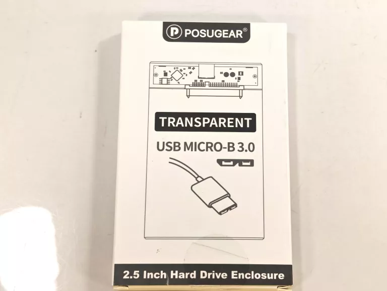 TRANSPARENTNA ZEWNETRZNA KIESZEŃ NA DYSK 2,5"