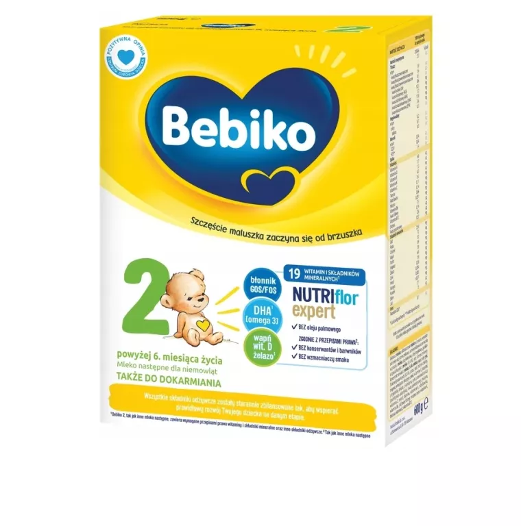 BEBIKO NUTRIFLOR EXPERT 2 MLEKO NASTĘPNE DLA NIEMOWLĄT POWYŻEJ 6 MIES. 600