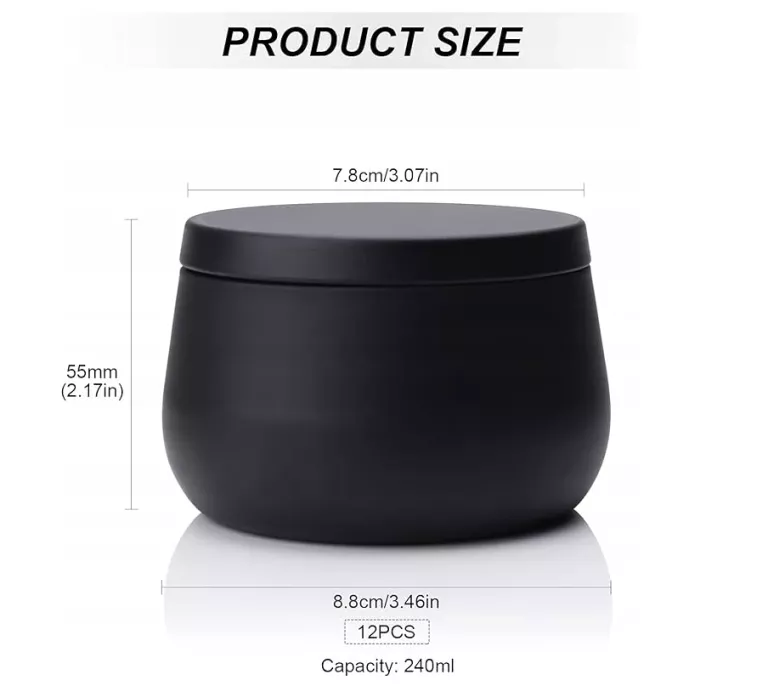 PUSZKI NA ŚWIECE Z POKRYWKAMI DO PRODUKCJI ŚWIEC 240 ML / 1SZT /WYS. 5,5CM