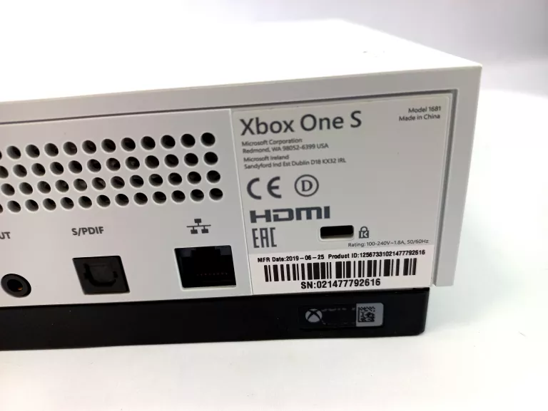 KONSOLA XBOX ONE S 1 TB BIAŁY X3PAD 4K, HDR