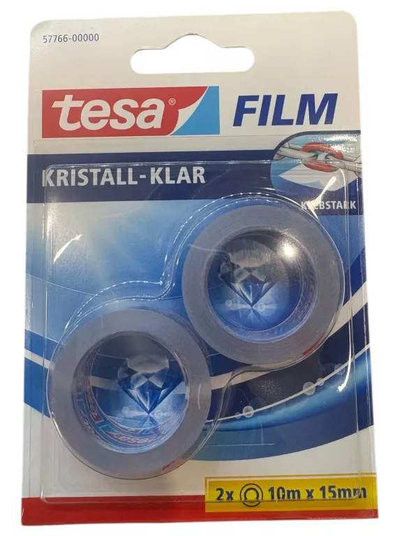 TAŚMY SAMOPRZYLEPNE TESA 10 M X 15 MM 2 SZTUKI PRZEZROCZYSTY