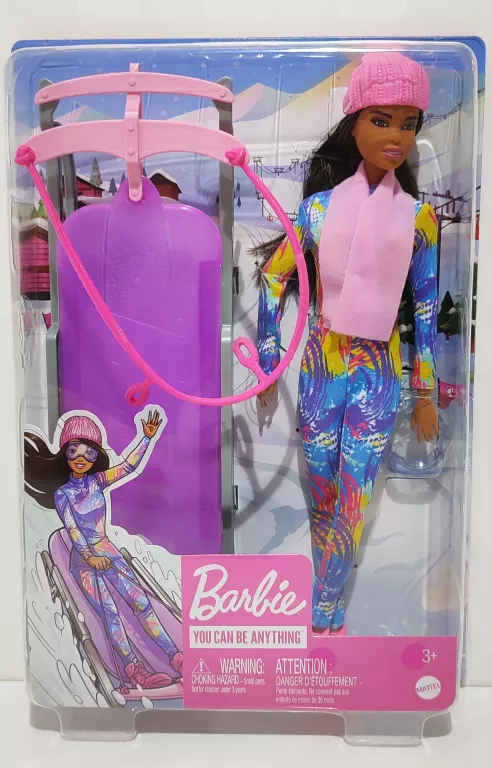 LALKA BARBIE Z SANKAMI HGM74 ZIMOWA PRZYGODA