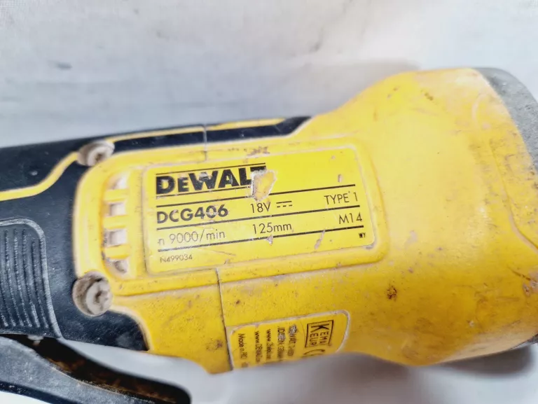 SZLIFIERKA KĄTOWA DEWALT DCG406 | 125MM | BEZ AKU I OSŁONY