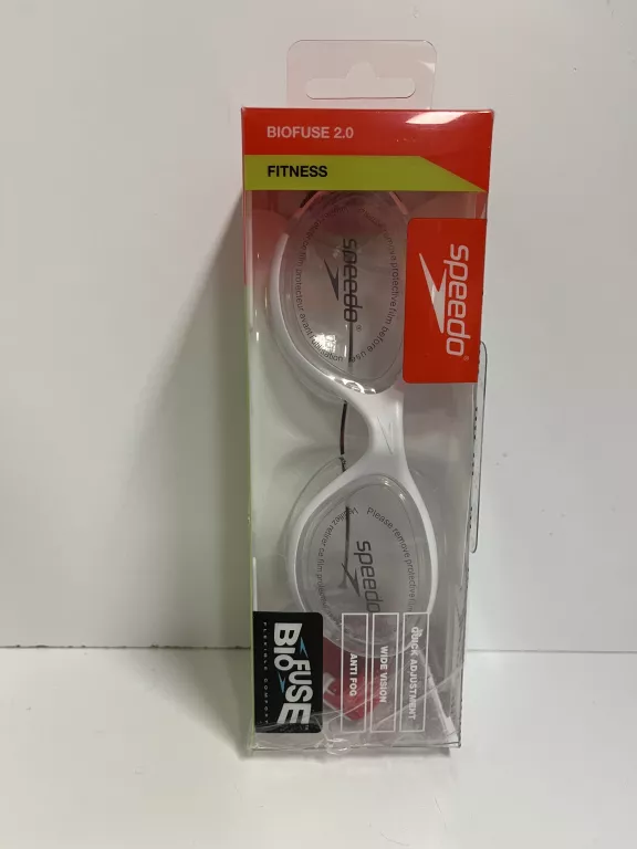 OKULARY PŁYWACKIE SPEEDO BIOFUSE 2.0 IDEAŁ BIAŁE