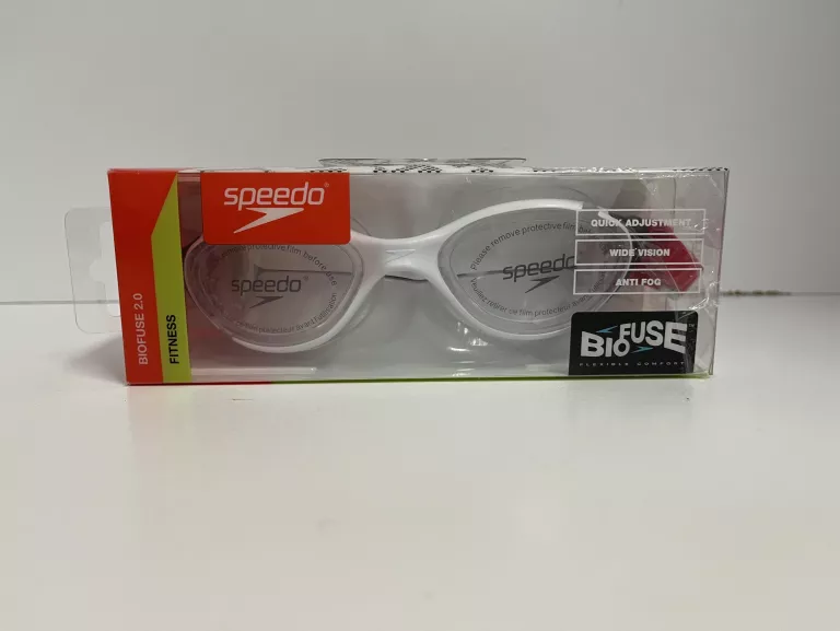 OKULARY PŁYWACKIE SPEEDO BIOFUSE 2.0 IDEAŁ BIAŁE