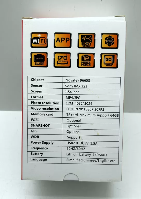 KAMERA SAMOCHODOWA SIV-Q1 1080P SONY IMX 323 WIFI GPS