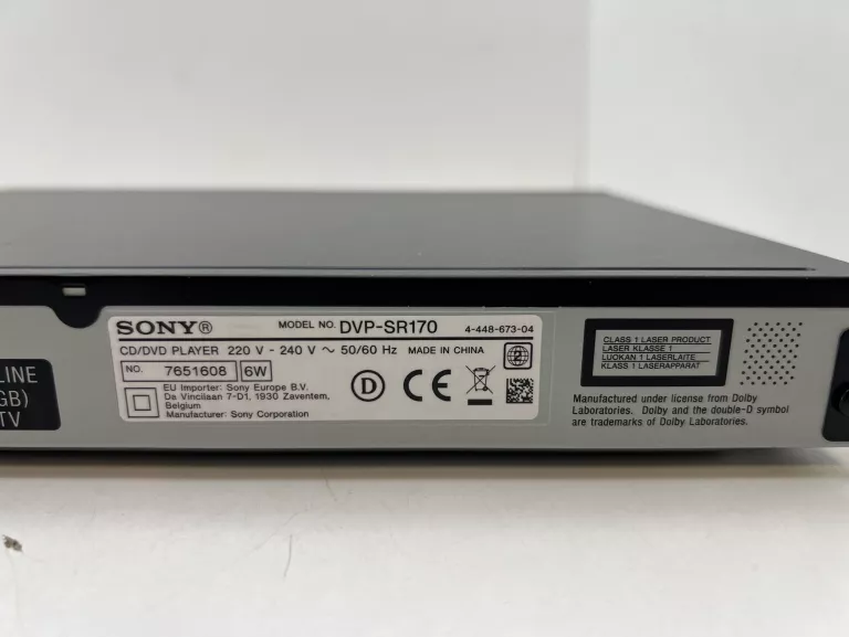 ODTWARZACZ DVD SONY DVP-SR170