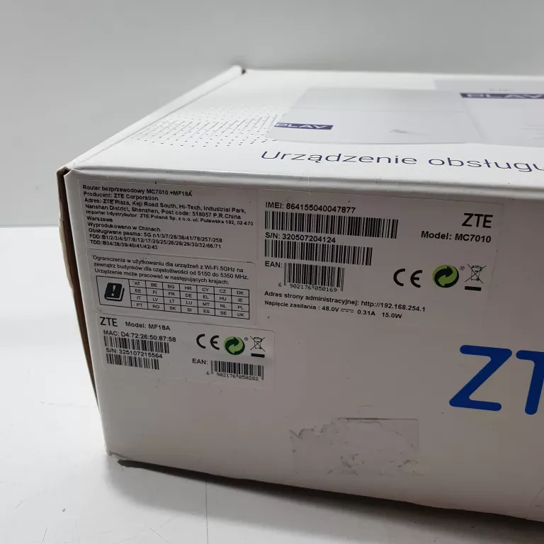 ZTE NETBOX MC7010 PLAY ZESTAW