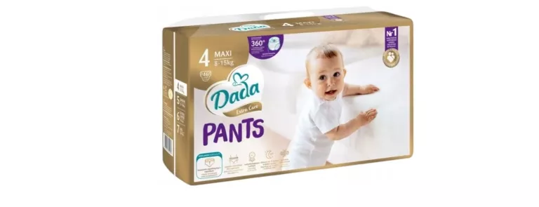 PIELUCHOMAJTKI DADA EXTRA CARE 4 8-15 KG 46 SZT MAXI PANTS