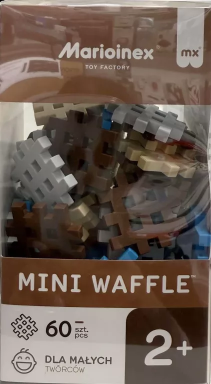 MINI WAFLE KLOCKI DLA MAŁYCH TWÓRCÓW 2+ BRĄZ