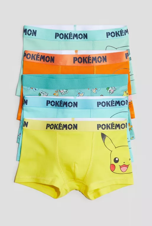 5PAK BOKSEREK DZIECIĘCYCH H&M POKEMON ROZM.98/104