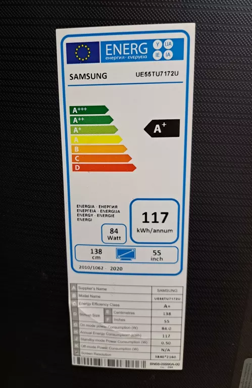TELEWIZOR SAMSUNG UE55TU7172U / 55" CRYSTAL UHD SMART TV
