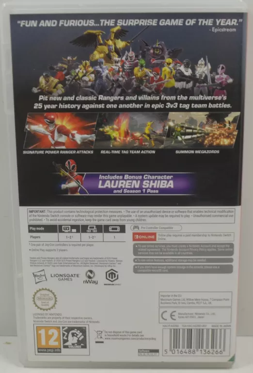 GRA POWER RANGERS BATLLE FOR THE GRID SWITCH