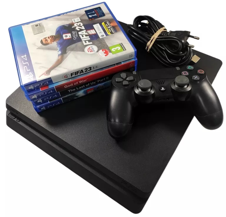 KONSOLA PS4 SLIM 1TB + 4 GRY + PAD