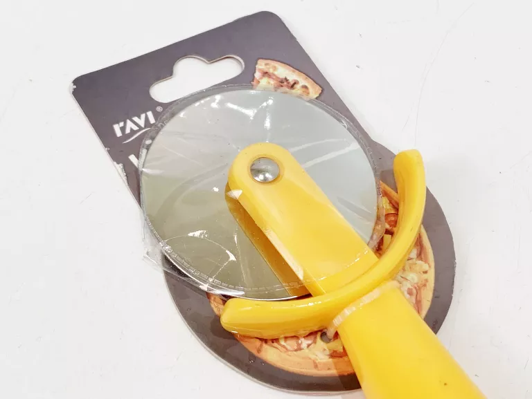 NÓŻ DO PIZZY KÓŁECZKO RAVI DECOR ŻÓLTY