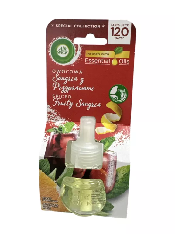 AIR WICK ESSENTIAL OILS OWOCOWA SANGRIA Z PRZYPRAWAMI WKŁAD 19 ML