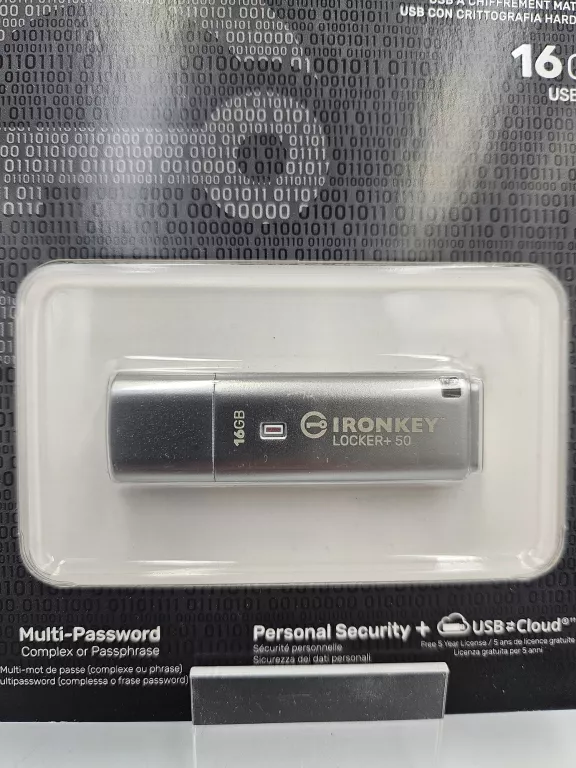 SZYFROWANY PENDRIVE KINGSTON IRONKEY LOCKER+ 50 16GB USB 3.2