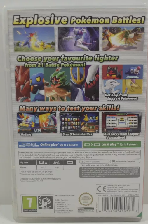 GRA POKKEN TOURNAMENT DX POKEMON TEKKEN SWITCH