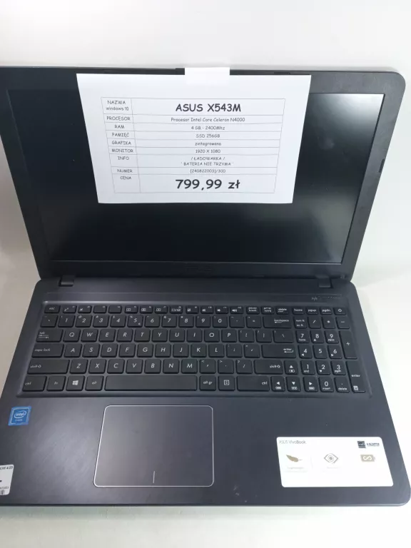 LAPTOP ASUS X543M 4/256