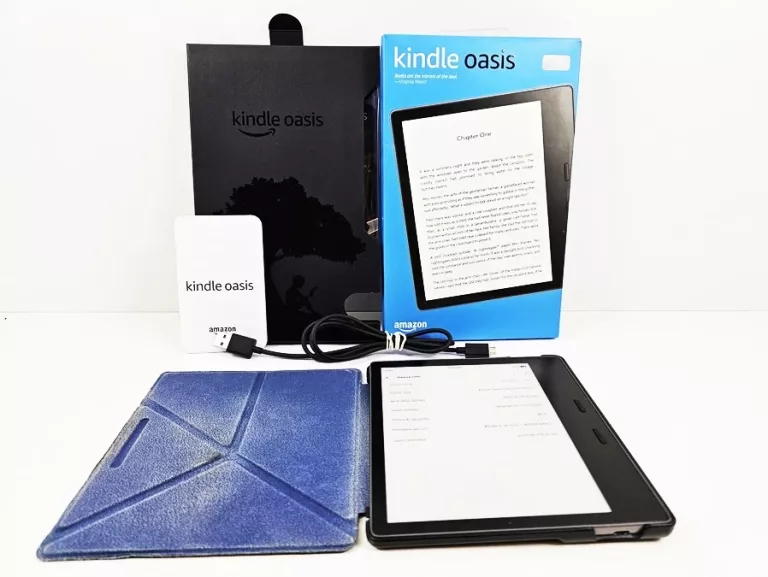 CZYTNIK E-BOOKÓW - KINDLE OASIS 3 (10 GEN.) 8GB + PUDEŁKO + ORYG. ETUI