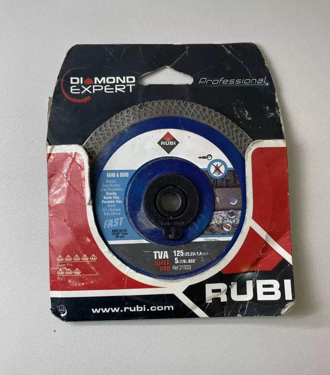 TARCZA DIAMENTOWA DO MATERIAŁÓW TWARDYCH RUBI TVA 125 SUPERPRO (31933)