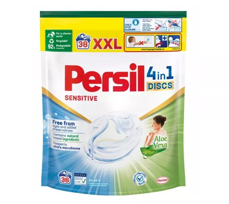 PERSIL KAPSUŁKI DO PRANIA SENSITIVE 4W1 38SZT DO BIAŁEGO